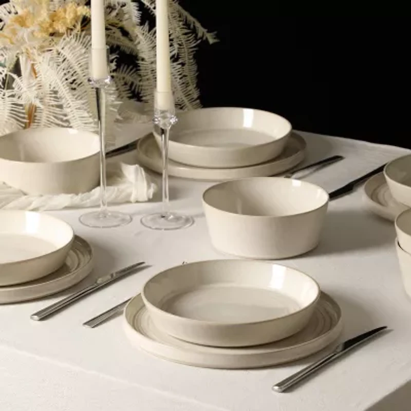 Stone + Lain Claire 8-pc. Stoneware Dinnerware Set