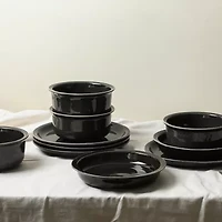 Stone + Lain Slate 8-pc. Stoneware Dinnerware Set