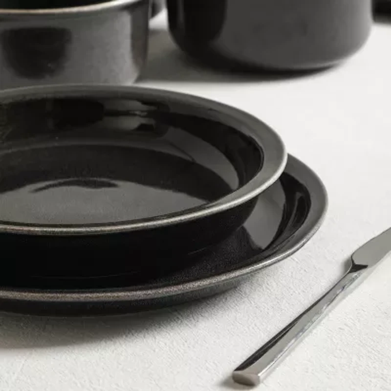 Stone + Lain Slate 8-pc. Stoneware Dinnerware Set