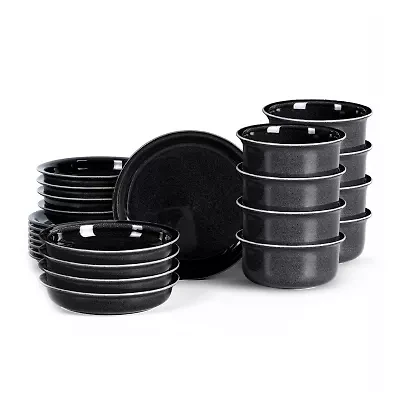 Stone + Lain Slate 8-pc. Stoneware Dinnerware Set