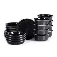 Stone + Lain Slate 8-pc. Stoneware Dinnerware Set