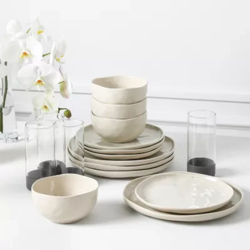 Stone + Lain Mirella 32-pc. Stoneware Dinnerware Set