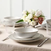 Stone + Lain Linea 4-pc. Stoneware Dinnerware Set