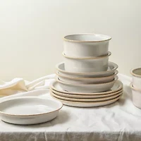 Stone + Lain Slate 8-pc. Stoneware Dinnerware Set