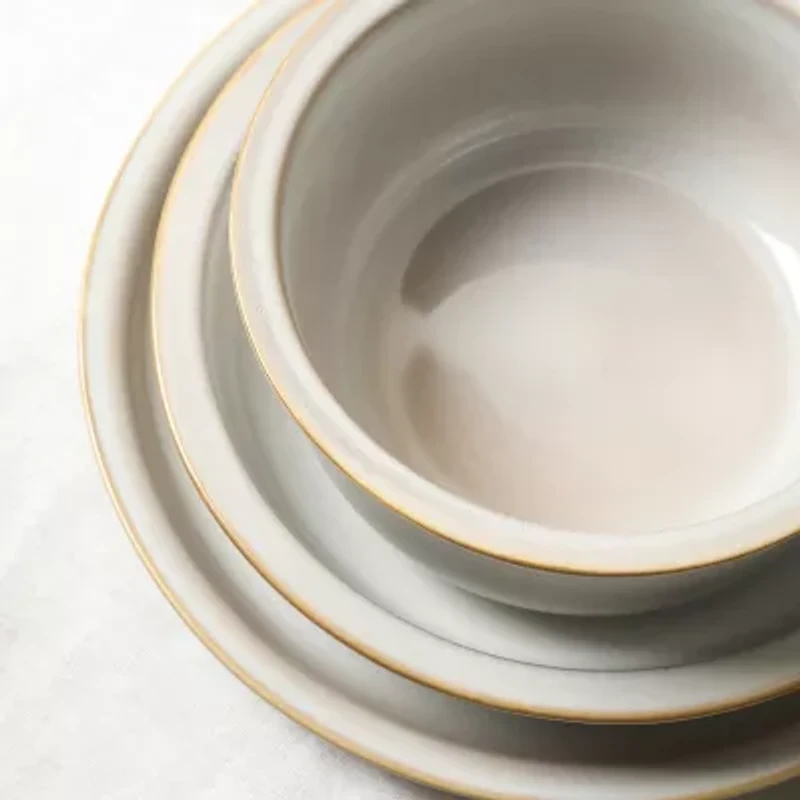 Stone + Lain Slate 8-pc. Stoneware Dinnerware Set