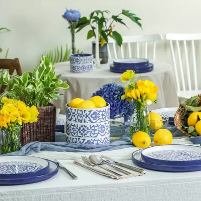 Stone + Lain Tropea 24-pc. Stoneware Dinnerware Set