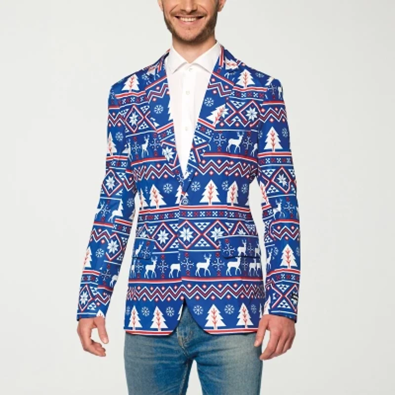 Suitmeister Nordic Christmas Mens Slim Fit Blazer