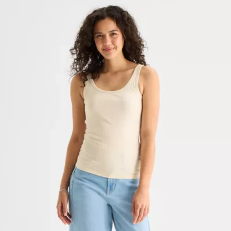 a.n.a Womens Tall U Neck Sleeveless Tank Top