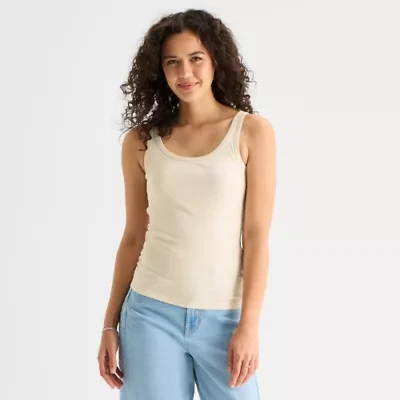 a.n.a Womens Tall U Neck Sleeveless Tank Top