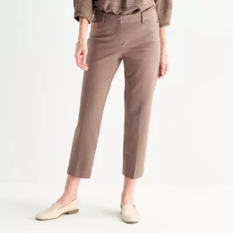 Liz Claiborne Emma Womens Straight Mid Rise Ankle Pant