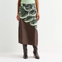 Worthington Womens Midi A-Line Skirt