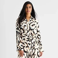 Bold Elements Womens Y Neck Long Sleeve Blouse