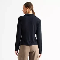 Worthington Womens Fitted Long Sleeve Regular Fit Button-Down Shirt