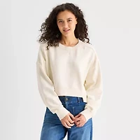 a.n.a Womens Crew Neck Long Sleeve Sweatshirt