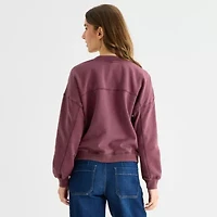 a.n.a Womens V Neck Long Sleeve Sweatshirt