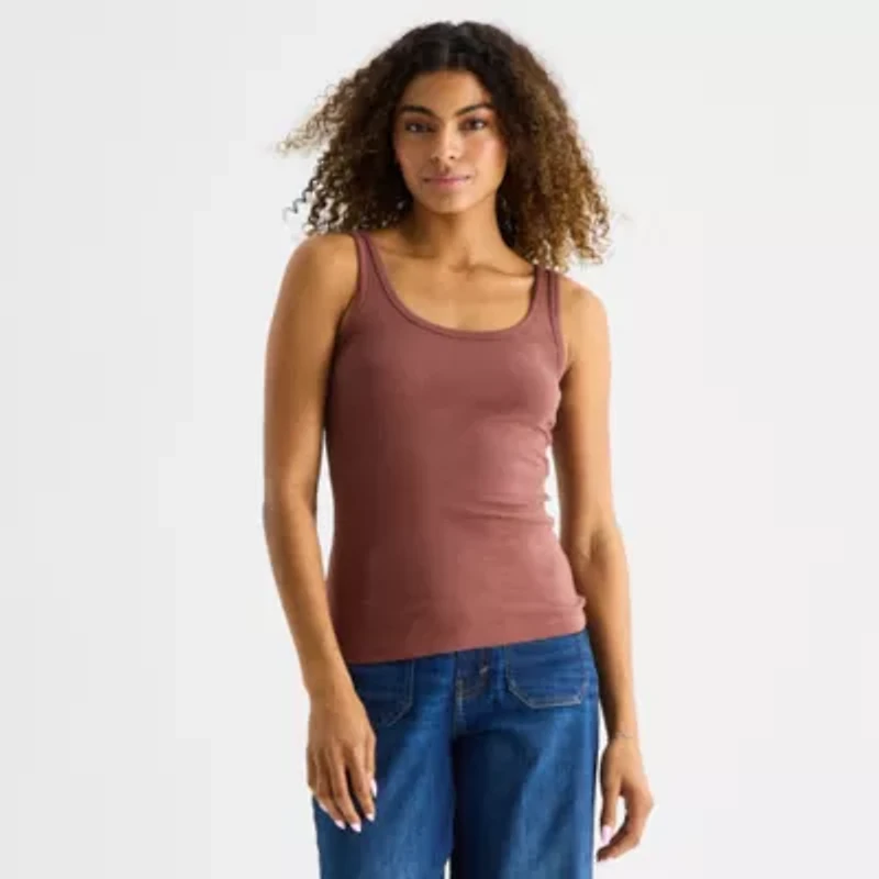 a.n.a Womens U Neck Sleeveless Tank Top
