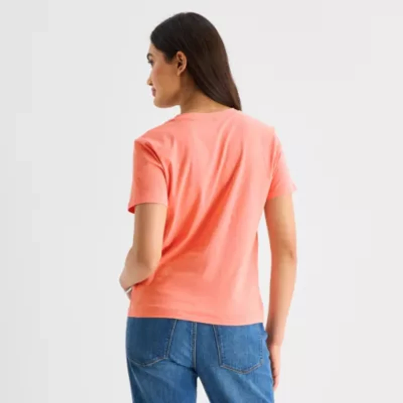 a.n.a Womens V Neck Short Sleeve T-Shirt