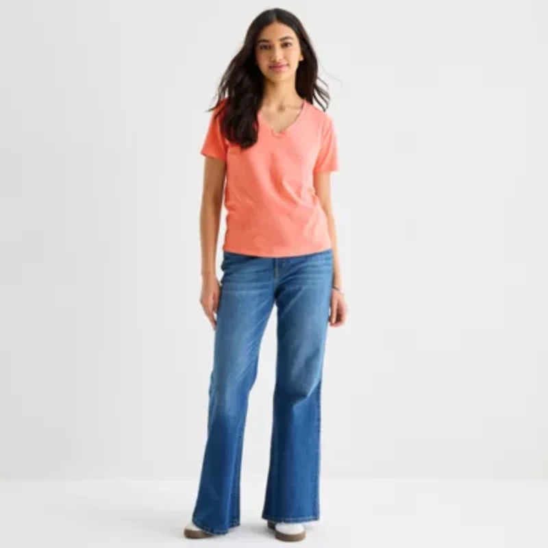 a.n.a Womens V Neck Short Sleeve T-Shirt