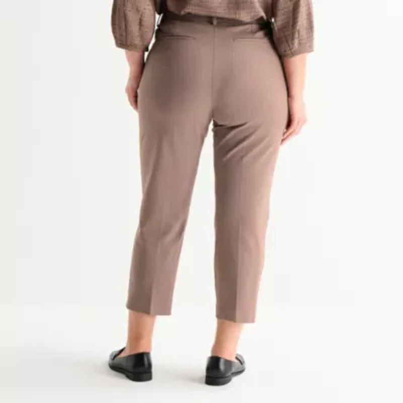 Liz Claiborne Emma Womens Plus Slim Mid Rise Ankle Pant