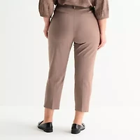 Liz Claiborne Emma Womens Plus Slim Mid Rise Ankle Pant