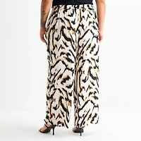 Bold Elements Womens Plus Wide Leg Pull-On Pant