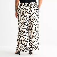 Bold Elements Womens Plus Wide Leg Pull-On Pant