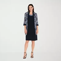R & M Richards Womens Leaf Jacket Dress