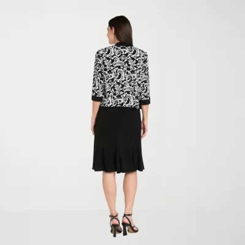 R & M Richards Womens Scroll Jacket Dress