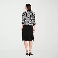 R & M Richards Womens Scroll Jacket Dress