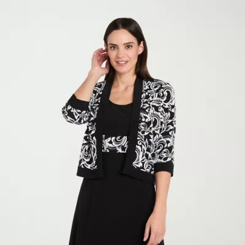 R & M Richards Womens Scroll Jacket Dress