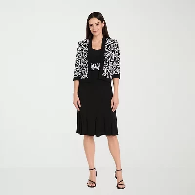 R & M Richards Womens Scroll Jacket Dress