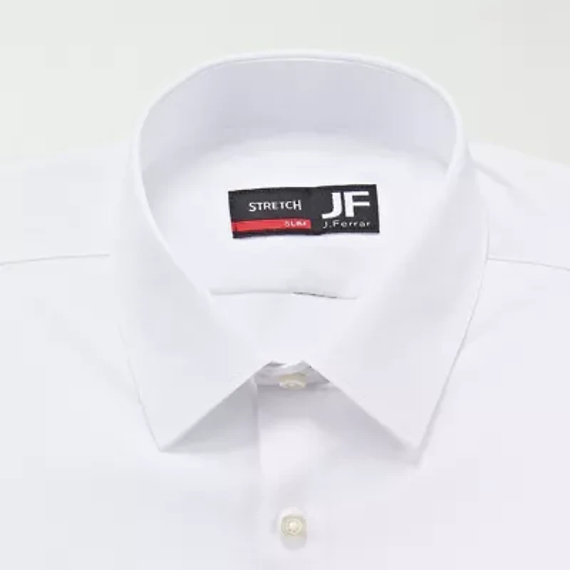 J. Ferrar 360 Stretch Performance Mens Regular Fit Fabric Long Sleeve Dress Shirt