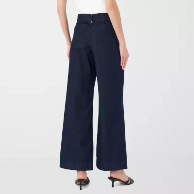 RM Rebecca Minkoff Womens High Rise Wide Leg Jean