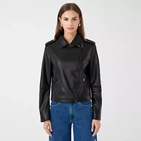 RM Rebecca Minkoff Womens Faux Leather Motorcycle Jacket