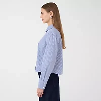 RM Rebecca Minkoff Womens Drop Shoulder Bracelet Length Boxy Fit Button-Down Shirt