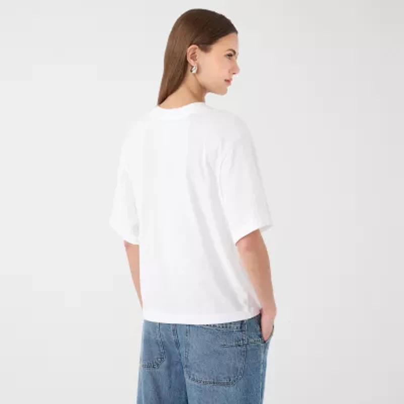 RM Rebecca Minkoff Womens Crew Neck Short Sleeve T-Shirt