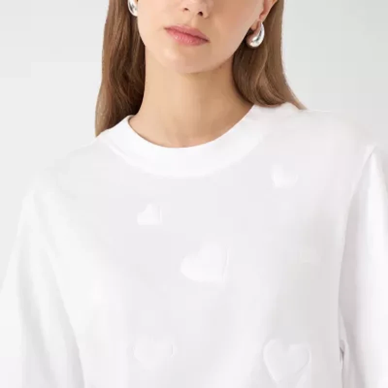 RM Rebecca Minkoff Womens Crew Neck Short Sleeve T-Shirt