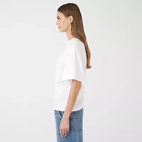 RM Rebecca Minkoff Womens Crew Neck Short Sleeve T-Shirt
