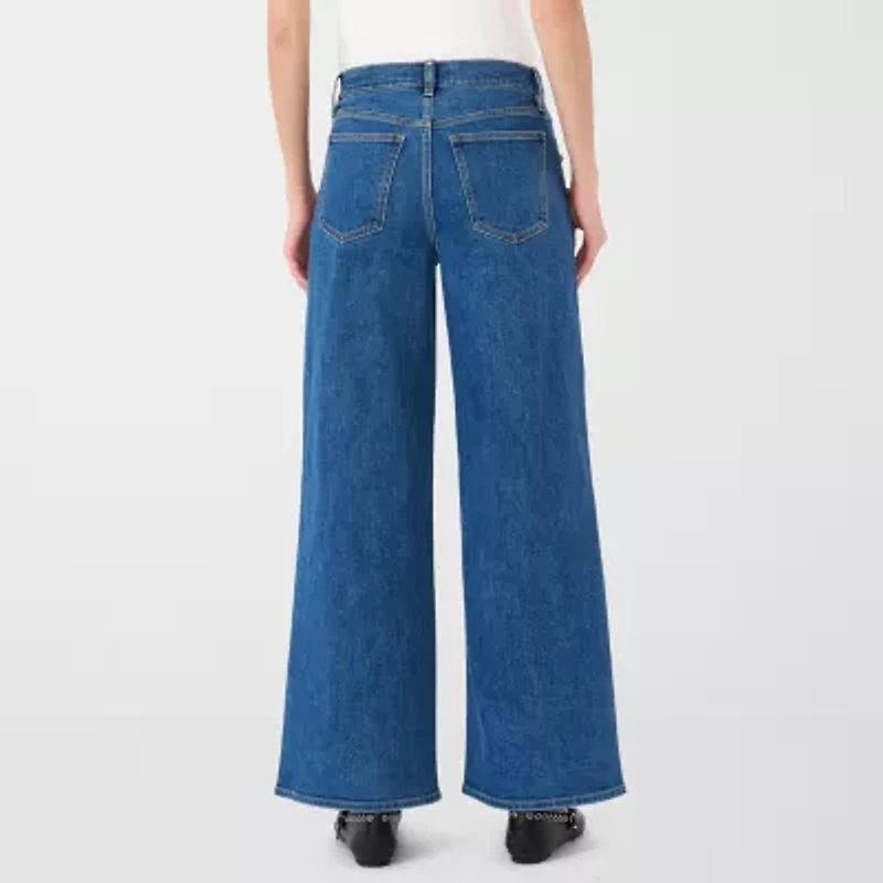 RM Rebecca Minkoff Womens High Rise Wide Leg Jean