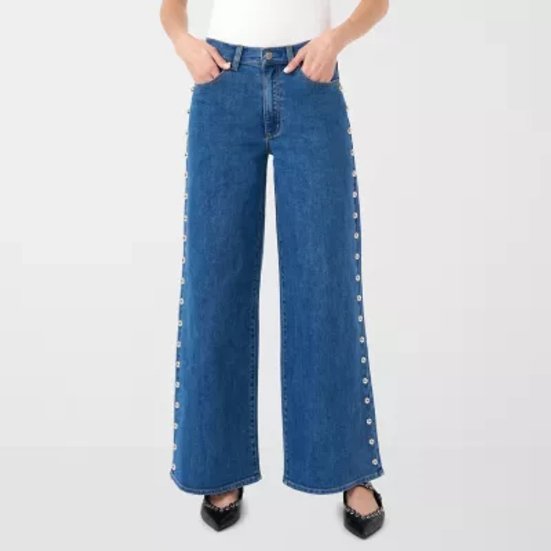 RM Rebecca Minkoff Womens High Rise Wide Leg Jean
