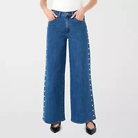 RM Rebecca Minkoff Womens High Rise Wide Leg Jean