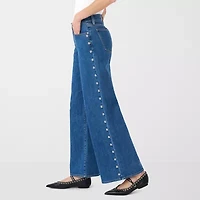 RM Rebecca Minkoff Womens High Rise Wide Leg Jean