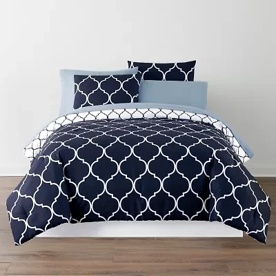 Home Expressions Nora Ogee Complete Bedding Set with Sheets