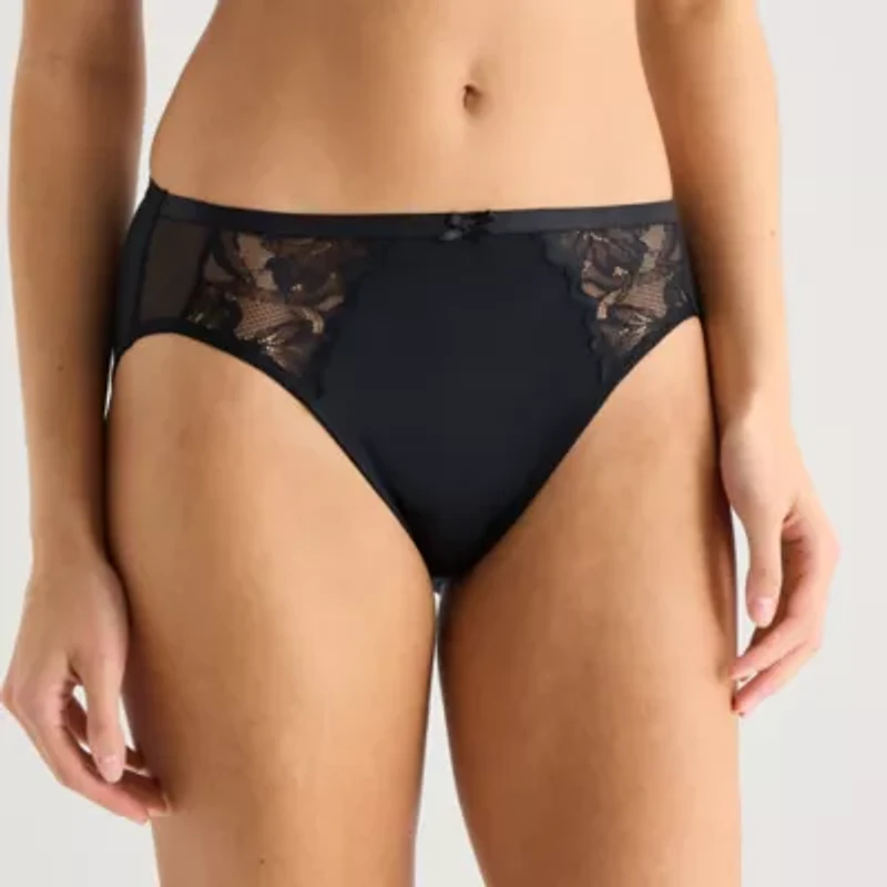 Ambrielle Tulip Lace Shine High Cut Panty