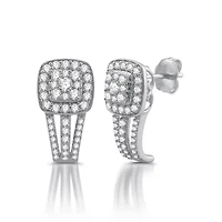 Diamond Blossom Womens 1 CT. T.W. Natural White Diamond 10K Gold Drop Earrings