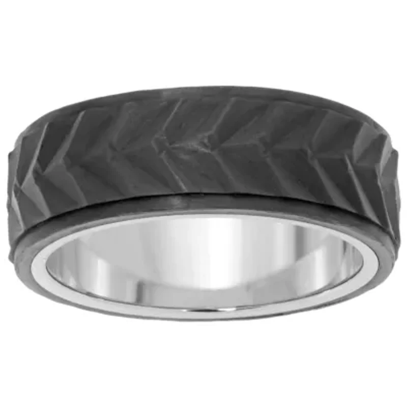 Mens 8MM Stainless Steel Band