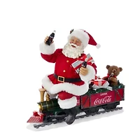 Kurt Adler Coca-Cola® 13.25" Battery-Operated Santa Train With LED Garland