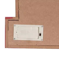 Glitzhome Led Lighted Wooden & Metal Block Lighted Christmas Tabletop Decor