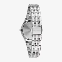Caravelle Designed By Bulova Womens Crystal Accent Silver Tone Stainless Steel 2-pc. Watch Boxed Set 43x104