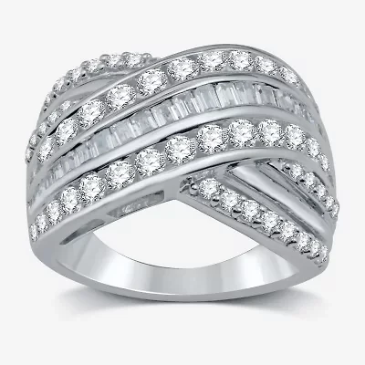 (H-I / I1) Womens 2 CT. T.W. Lab Grown White Diamond 10K Gold Band